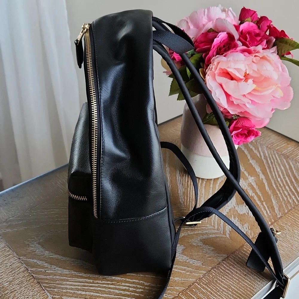 Coach Leather and Canvas Backpack Black & Brown - Picture 8 of 9